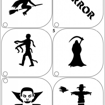Grimas  Stencils Holloween 5 Grimas  Stencils Holloween 5